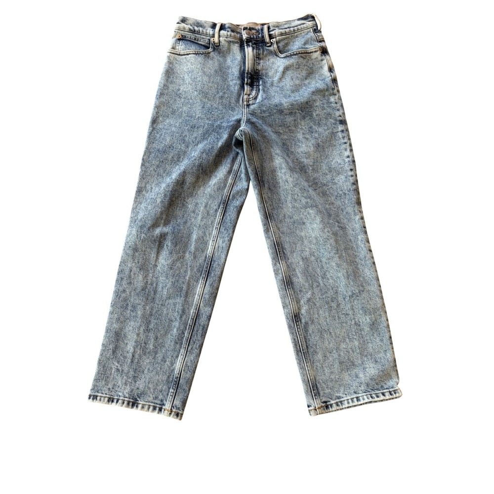 Everlane The Way-High Jean Acid Wash Blue High Rise Straight Leg Denim Size 28